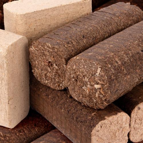 Bches de bois compress longue dure