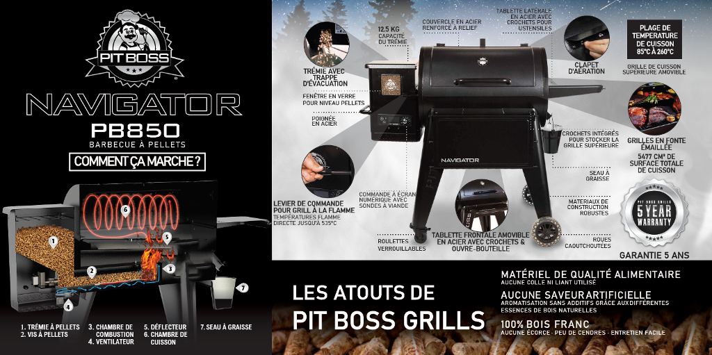 Seau à graisse Pit Boss Pellet Grills, seau en acier pour barbecue 6 x 6  